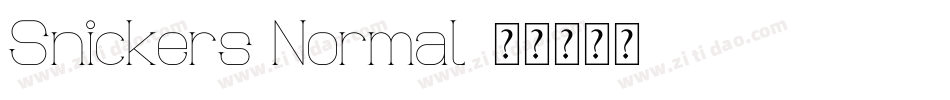 Snickers Normal字体转换